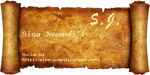 Sisa Juvenál névjegykártya